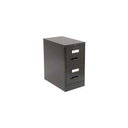 GEC Global„¢ Vertical File Letter Size 2 Drawer 25"D, Black 25-201BLK